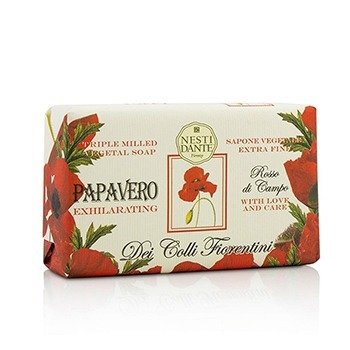 Dei Colli Fiorentini三重磨碎植物性肥皂-罌粟 (Dei Colli Fiorentini Triple Milled Vegetal Soap - Poppy)