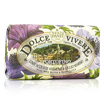 Nesti Dante Dolce Vivere天然天然香皂-波托菲諾-亞麻，玫瑰水和海洋百合 (Dolce Vivere Fine Natural Soap - Portofino - Flax, Rose Water & Marine Lily)