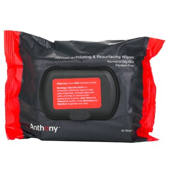 去角質甘醇酸換膚濕紙巾 (Logistics For Men Glycolic Exfoliating & Resurfacing Wipes)