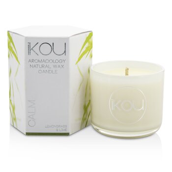 iKOU 生態豪華香薰天然蠟蠟燭杯-鎮靜（檸檬草和酸橙） (Eco-Luxury Aromacology Natural Wax Candle Glass - Calm (Lemongrass & Lime))