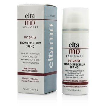 EltaMD 每日紫外線保濕面部防曬霜SPF 40-適用於中性，混合性和手術後皮膚 (UV Daily Moisturizing Facial Sunscreen SPF 40 -(Packaging Random Pick))