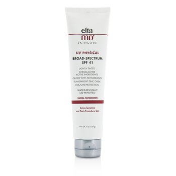 抗紫外線物理防水防曬霜SPF 41（淺色）-適用於超敏感和術後皮膚 (UV Physical Water-Resistant Facial Sunscreen SPF 41 (Tinted) - For Extra-Sensitive & Post-Procedure Skin)