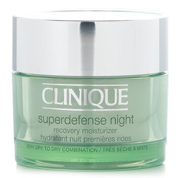 Clinique Superdefense Night Recovery保濕霜-適用於非常乾燥至乾燥的組合 (Superdefense Night Recovery Moisturizer - For Very Dry To Dry Combination)