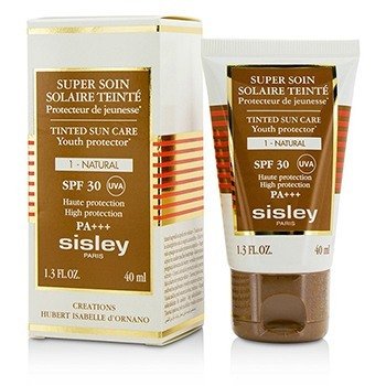 Sisley 超級Soolaire著色青年保護霜SPF 30 UVA PA +++-＃1天然 (Super Soin Solaire Tinted Youth Protector SPF 30 UVA PA+++ - #1 Natural)