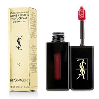 Rouge Pur Couture Vernis A Levres乙烯基霜奶油色-＃401 Rouge Vinyle (Rouge Pur Couture Vernis A Levres Vinyl Cream Creamy Stain - # 401 Rouge Vinyle)