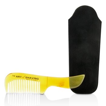 The Art Of Shaving 角鬍鬚梳-黑色Suedine (Horn Mustache Comb - Black Suedine)