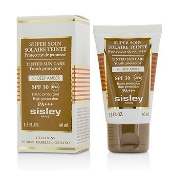 Sisley 超級Sosol淺色青年保護霜SPF 30 UVA PA +++-＃4深琥珀色 (Super Soin Solaire Tinted Youth Protector SPF 30 UVA PA+++ - #4 Deep Amber)