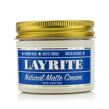Layrite 天然啞光霜（中度定型，啞光效果，水溶性） (Natural Matte Cream (Medium Hold, Matte Finish, Water Soluble))