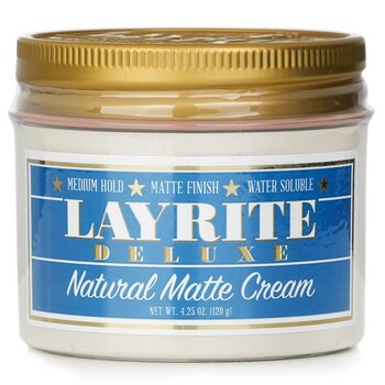 Layrite 天然啞光霜（中度定型，啞光效果，水溶性） (Natural Matte Cream (Medium Hold, Matte Finish, Water Soluble))