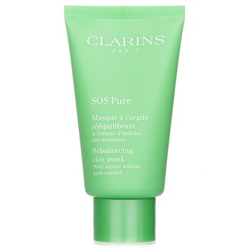 Clarins SOS純平衡粘土面膜，含高山柳樹-混合至油性皮膚 (SOS Pure Rebalancing Clay Mask with Alpine Willow - Combination to Oily Skin)