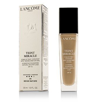 Lancome Teint奇蹟保濕粉底液SPF 15-＃04 Beige Nature (Teint Miracle Hydrating Foundation Natural Healthy Look SPF 15 - # 04 Beige Nature)