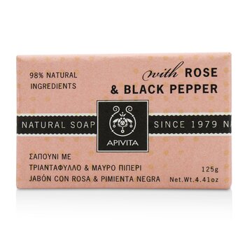 Apivita 玫瑰和黑胡椒天然皂 (Natural Soap With Rose & Black Pepper)
