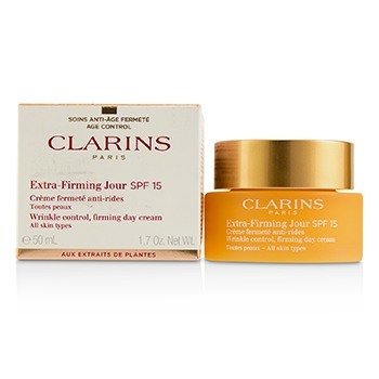 Clarins 極致修護抗皺，緊實日霜SPF 15-所有皮膚類型 (Extra-Firming Jour Wrinkle Control, Firming Day Cream SPF 15 - All Skin Types)