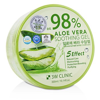 3W Clinic 98％蘆薈舒緩凝膠 (98% Aloe Vera Soothing Gel)