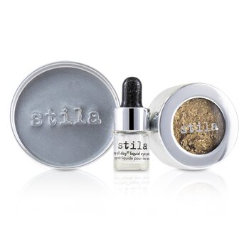 華麗金屬箔修飾眼影，全天候迷你持久眼部護理-鍍金金 (Magnificent Metals Foil Finish Eye Shadow With Mini Stay All Day Liquid Eye Primer - Gilded Gold)