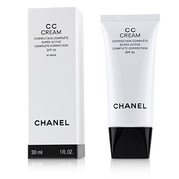Chanel CC Cream Super Active完全修正SPF 50＃50米色 (CC Cream Super Active Complete Correction SPF 50 # 50 Beige)