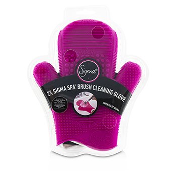 Sigma Beauty 2X Sigma Spa刷清潔手套-＃粉紅 (2X Sigma Spa Brush Cleaning Glove - # Pink)