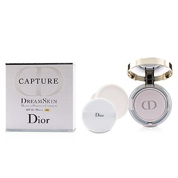 Christian Dior 使用額外的筆芯捕獲Dreamskin保濕和完美氣墊SPF 50-＃010（象牙色） (Capture Dreamskin Moist & Perfect Cushion SPF 50 With Extra Refill - # 010 (Ivory))