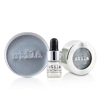 Stila 華麗金屬箔修飾眼影，全天候迷你型眼部護理液-鈦 (Magnificent Metals Foil Finish Eye Shadow With Mini Stay All Day Liquid Eye Primer - Titanium)