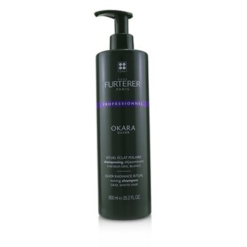 Rene Furterer 豆渣（Okara）銀光彩照亮發洗髮露-灰色，白色頭髮（沙龍產品） (Okara Silver Silver Radiance Ritual Toning Shampoo - Gray, White Hair (Salon Product))