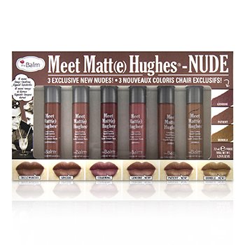 TheBalm 滿足Matt（e）Hughes 6迷你持久液體唇膏套裝-裸色 (Meet Matt(e) Hughes 6 Mini Long Lasting Liquid Lipsticks Kit  - Nude)