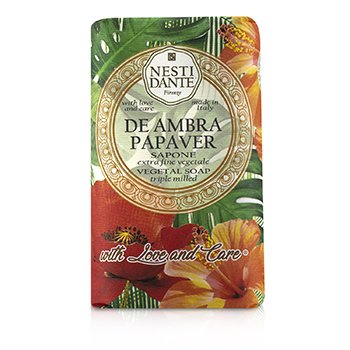 愛與關懷的三重植物香皂-De Ambra Papaver (Triple Milled Vegetal Soap With Love & Care - De Ambra Papaver)