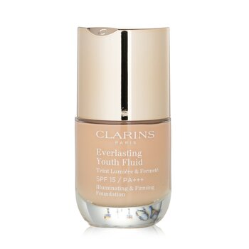 Clarins 青春持久保濕緊緻粉底液SPF 15-＃107米色 (Everlasting Youth Fluid Illuminating & Firming Foundation SPF 15 - # 107 Beige)