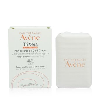 Avene TriXera Nutrition Cold Cream Ultra-Rich 面部和身體清潔棒 - 適合乾性至極乾性敏感肌膚 (TriXera Nutrition Cold Cream Ultra-Rich Face & Body Cleansing Bar - For Dry to Very Dry Sensitive Skin)