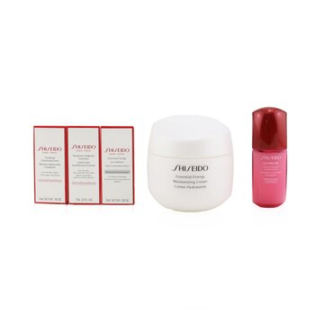 Shiseido Age Defense Ritual Essential Energy Set (For All Skin Types): 保濕霜 50ml + 潔面泡沫 5ml + 柔膚水 7ml + Ultimune Concentrate 10ml + Eye Definer 5ml (Age Defense Ritual Essential Energy Set (For All Skin Types))