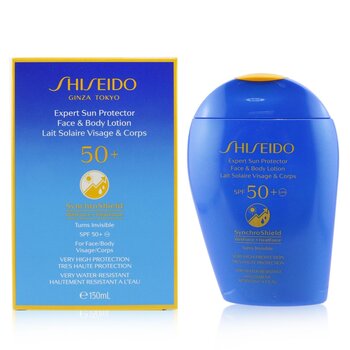 Shiseido Expert Sun Protector SPF 50+UVA 面部和身體乳液（隱形，非常高的保護，非常防水） (Expert Sun Protector SPF 50+UVA Face & Body Lotion (Turns Invisible, Very High Protection, Very Water-Resistant))