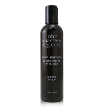John Masters Organics 二合一洗髮水和護髮素，適用於乾性頭皮，含鋅和鼠尾草 (Scalp Conditioning Shampoo with Zinc & Sage)