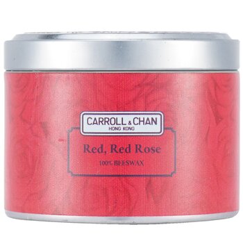 100% 蜂蠟錫蠟燭 - 紅紅玫瑰 (100% Beeswax Tin Candle - Red Red Rose)