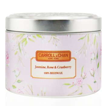 The Candle Company (Carroll & Chan) 100% 蜂蠟錫蠟燭 - 茉莉玫瑰蔓越莓 (100% Beeswax Tin Candle - Jasmine Rose Cranberry)
