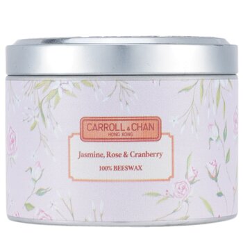 The Candle Company (Carroll & Chan) 100% 蜂蠟錫蠟燭 - 茉莉玫瑰蔓越莓 (100% Beeswax Tin Candle - Jasmine Rose Cranberry)