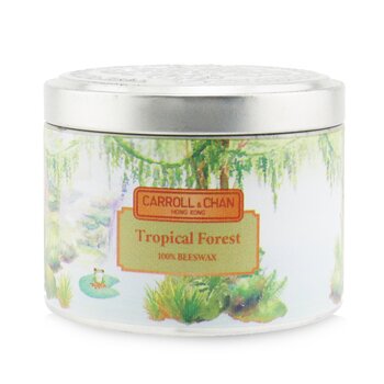 100% 蜂蠟錫蠟燭 - 熱帶森林 (100% Beeswax Tin Candle - Tropical Forest)