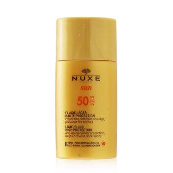 Nuxe Sun Light Fluid For Face - 高防護 SPF50（適用於中性至混合性皮膚） (Nuxe Sun Light Fluid For Face - High Protection SPF50 (For Normal To Combination Skin))