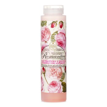 Nesti Dante Romantica 令人振奮的沐浴露，含 Rosa Canina - 佛羅倫薩玫瑰和牡丹 (Romantica Exhilarating Shower Gel With Rosa Canina - Florentine Rose & Peony)