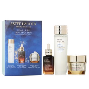 Estee Lauder 高級夜間修護精華套裝：高級夜間修護 50ml+ 微精華 150ml+ Revitalizing Supreme+ Creme 75ml (Advanced Night Repair Essentials Set: Advanced Night Repair 50ml+ Micro Essence 150ml+ Revitalizing Supreme+ Creme 75ml)