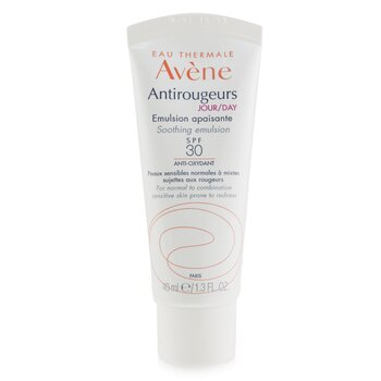 Avene Antirougeurs DAY Soothing Emulsion SPF 30 - 適用於中性至混合性敏感肌膚，容易發紅 (Antirougeurs DAY Soothing Emulsion SPF 30 - For Normal to Combination Sensitive Skin Prone to Redness)