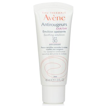 Avene Antirougeurs DAY Soothing Emulsion SPF 30 - 適用於中性至混合性敏感肌膚，容易發紅 (Antirougeurs DAY Soothing Emulsion SPF 30 - For Normal to Combination Sensitive Skin Prone to Redness)