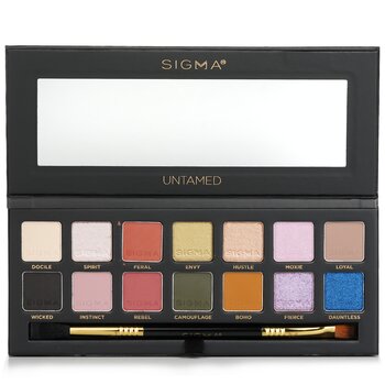 Sigma Beauty Untamed 眼影盤帶雙頭刷（14x 眼影 + 1x 雙頭刷） (Untamed Eyeshadow Palette With Dual Ended Brush (14x Eyeshadow + 1x Dual Ended Brush))