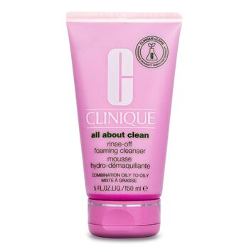 Clinique All About Clean Rinse-Off 泡沫潔面乳 - 適用於混合油性至油性皮膚 (All About Clean Rinse-Off Foaming Cleanser - For Combination Oily to Oily Skin)