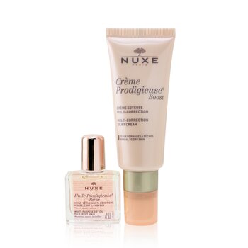 Nuxe 禮盒:Creme Prodigieuse Boost Multi-Correction Silky Cream 40ml + Huile Prodigieuse Florale Multi-Purpose Dry Oil 10ml