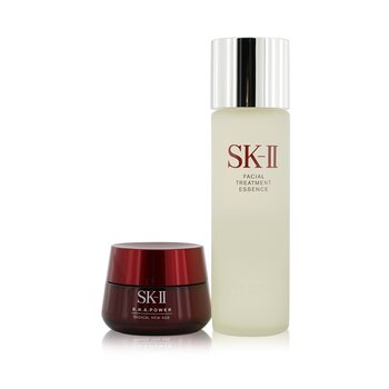 SK II Ageless Beauty Essentials 套裝：R.N.A.強力保濕霜80ml + 面部護理精華230ml (Ageless Beauty Essentials Set: R.N.A. Power Moisturizing Cream 80ml + Facial Treatment Essence 230ml)
