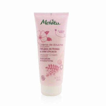 Melvita 玫瑰花瓣和金合歡蜂蜜沐浴露 (Rose Petals & Acacia Honey Shower Cream)