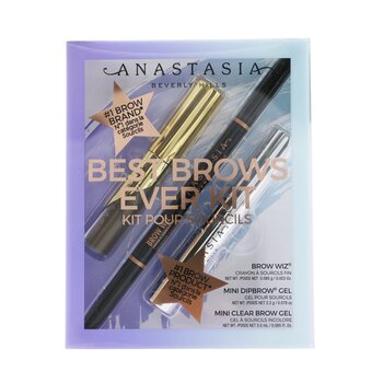 Best Brows Ever Kit (Brow Wiz + Mini Dipbrow Gel + Mini Clear Brow Gel) - # Medium Brown