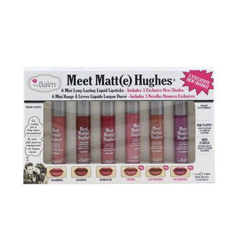TheBalm 認識 Matt(e) Hughes 6 迷你持久液體唇膏套裝 - 卷。 3 (Meet Matt(e) Hughes 6 Mini Long Lasting Liquid Lipsticks Kit - Vol. 3)