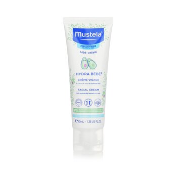 Mustela Hydra-Bebe 有機鱷梨面霜 - 中性皮膚 (Hydra-Bebe Facial Cream With Organic Avocado - Normal Skin)