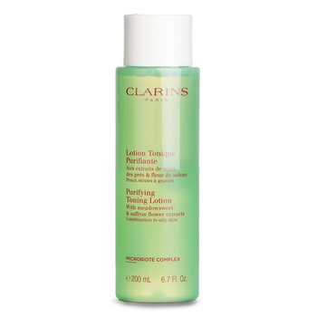 Clarins 含繡線菊和藏紅花提取物的淨化爽膚水 - 適合油性皮膚 (Purifying Toning Lotion with Meadowsweet & Saffron Flower Extracts - Combination to Oily Skin)