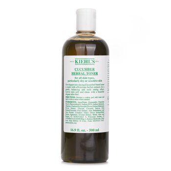 Cucumber Herbal Alcohol-Free Toner - For Dry or Sensitive Skin Types